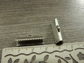 Nauhanpää, 20x8mm, kirkashopea, 10kpl