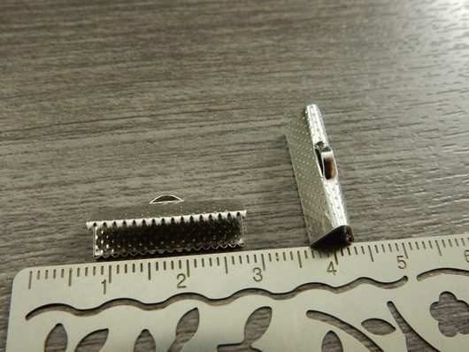 Nauhanpää, 20x8mm, kirkashopea, 10kpl