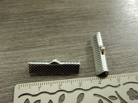 Nauhanpää, 25x8mm, kirkashopea, 10kpl