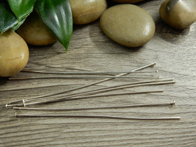 Korupiikki tasapää, 70x0.7mm, kirkashopea, 20kpl