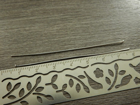 Korupiikki tasapää, 70x0.7mm, kirkashopea, 20kpl