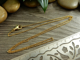 Ankkuriketju/valmisketju 45cm, 2x1.2x0.3mm, 18K/kulta, 1kpl