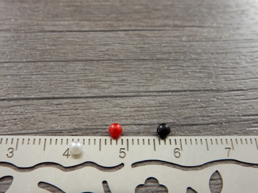 Akryylihelmi, 2.5mm (reiätön), mixsetti, 50kpl