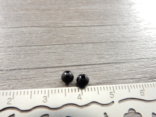 Akryylihelmi, 4mm, musta, 50kpl