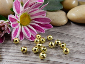 Akryylihelmi, 4mm, kulta, 50kpl