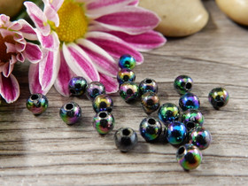 Akryylihelmi, 4mm, moniväri, 50kpl