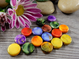 Akryylihelmi, 9x3.5mm, mixsetti, 20kpl