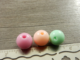 Akryylihelmi pastelli, 10mm, mixsetti, 20kpl