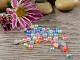 Puolihelmi, 4mm, mixsetti, 100kpl