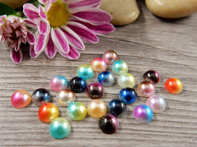 Puolihelmi, 6mm, mixsetti, 20kpl