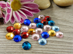 Puolihelmi strassi, 6mm, mixsetti, 20kpl