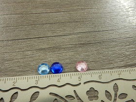 Puolihelmi strassi, 6mm, mixsetti, 20kpl