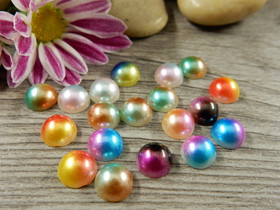 Puolihelmi, 8mm, mixsetti, 10kpl