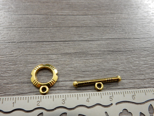 Salpalukko, 12x15mm, kulta, 1setti