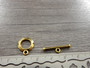 Salpalukko, 12x15mm, kulta, 1setti