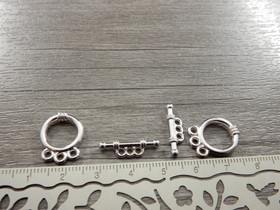 Salpalukko, 18x14mm, kirkashopea, 1setti