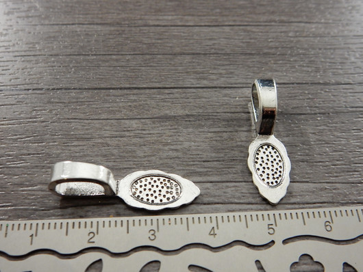 Riipuspidike (liimattava), 26x8mm, kromi, 1kpl