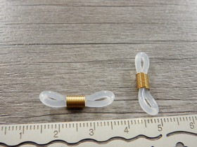 Silmälasinauha pidike, 20x5mm, kirkas/kulta/rst, 2kpl