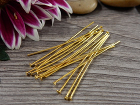 Korupiikki tasapää, 40x0.7mm, 16K kulta/rst, 50kpl