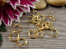 Välirengas, 9x1.2mm, avattava, 24K/vaaleakulta/rst, 10kpl