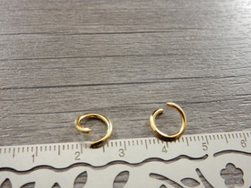 Välirengas, 9x1.2mm, avattava, 24K/vaaleakulta/rst, 10kpl