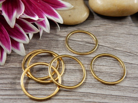 Linkki ympyrä, 16x0.9mm, umpi, kulta/rst, 10kpl