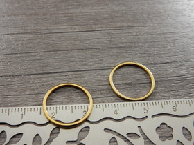 Linkki ympyrä, 16x0.9mm, umpi, kulta/rst, 10kpl