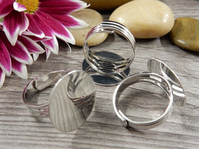 Sormuspohja, n.18mm, 20mm, kromi, 1kpl