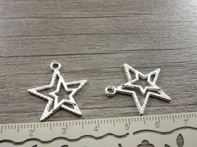 Tähtiriipus, 23x20mm, kirkashopea, 1kpl