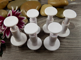 Muotti leimasin setti kuviot, eri kokoja, valkoinen, 6kpl