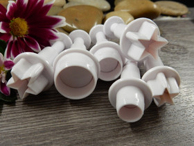 Muotti leimasin setti kuviot, eri kokoja, valkoinen, 6kpl