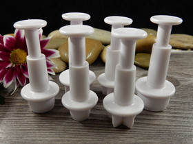 Muotti leimasin setti kuviot, eri kokoja, valkoinen, 6kpl