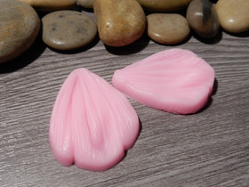 Kaksi osainen silikonimuotti terälehti, 44x33mm, pinkki, 1kpl