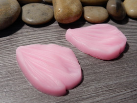 Kaksi osainen silikonimuotti terälehti, 44x33mm, pinkki, 1kpl