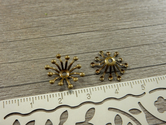 Helmihattu kukka, 13mm, pronssi, 20kpl