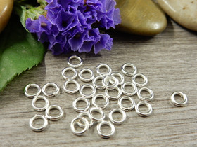 Välirengas, 5x1mm, avattava, kirkashopea, 100kpl