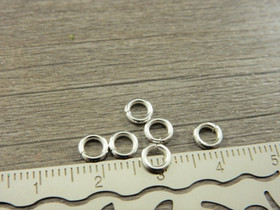 Välirengas, 5x1mm, avattava, kirkashopea, 100kpl