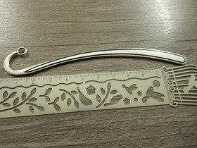 Kirjanmerkki, 125mm, kromi, 1kpl