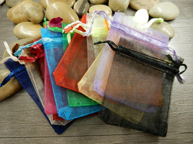 Organzapussi, 7x9cm, mix setti, 10kpl