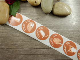 Thank you tarra kissa, 25mm, moniväri, 10kpl