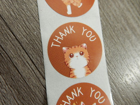 Thank you tarra kissa, 25mm, moniväri, 10kpl