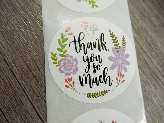 Thank you tarra kukat, 38mm, moniväri, 10kpl