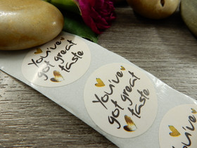 You`ve got great taste tarra, 25mm, moniväri, 10kpl