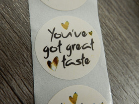 You`ve got great taste tarra, 25mm, moniväri, 10kpl