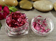 Lehtimetalli hiutaleita, 30x15mm, pinkki, 1kpl