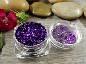 Lehtimetalli hiutaleita, 30x15mm, violetti, 1kpl