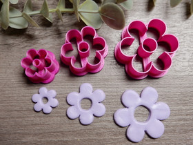 Muotti kukka, 20mm/30mm/40mm, 1kpl