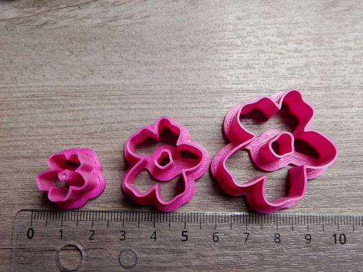 Muotti kukka, 15mm/25mm/35mm, 1kpl