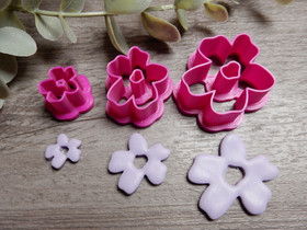 Muotti kukka, 15mm/25mm/35mm, 1kpl