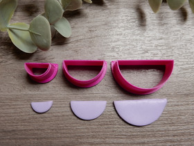 Muottisetti puoliympyrä, 15mm/25mm/35mm, 1setti